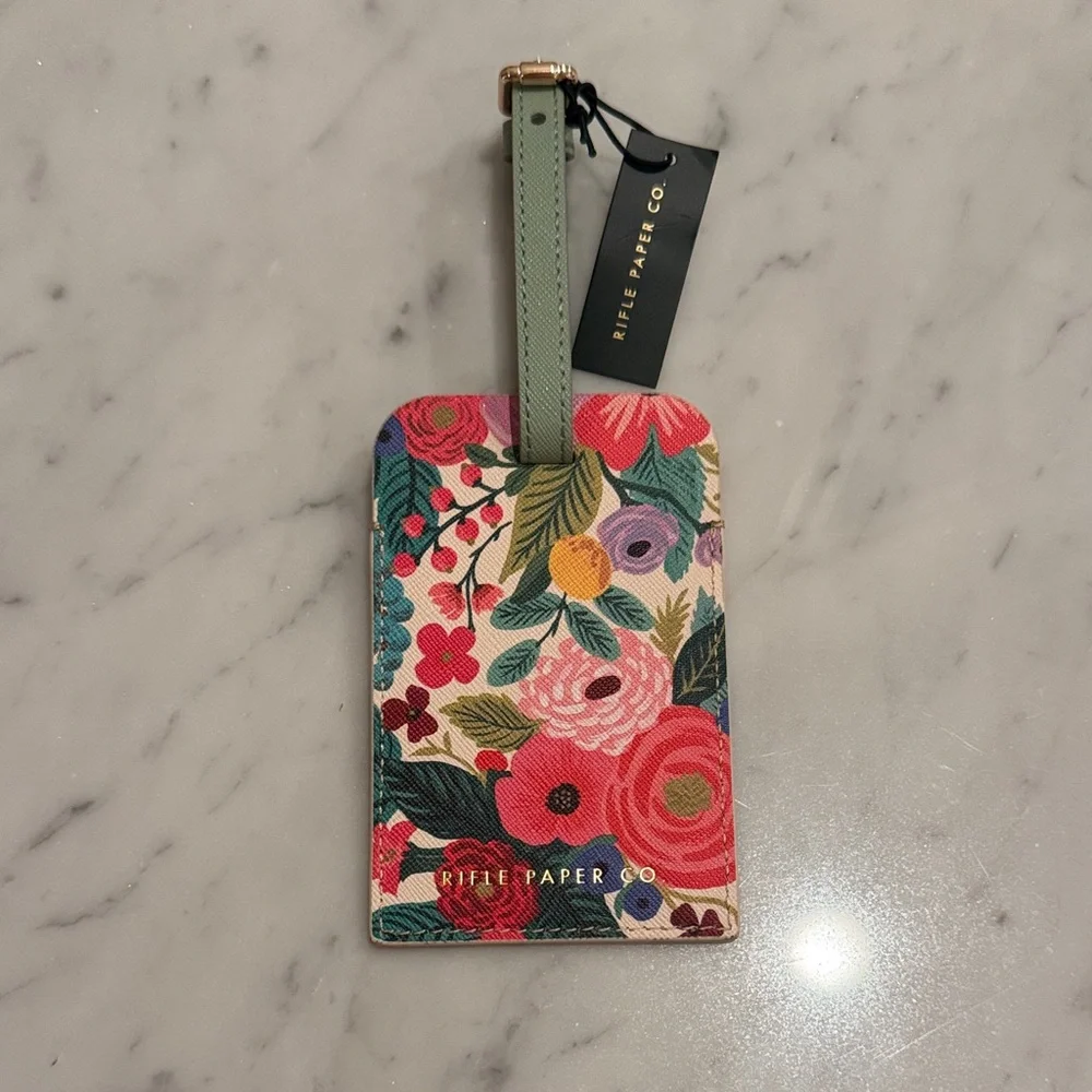 Rifle Paper Co. Floral Luggage Tag - Picture 1 of 3